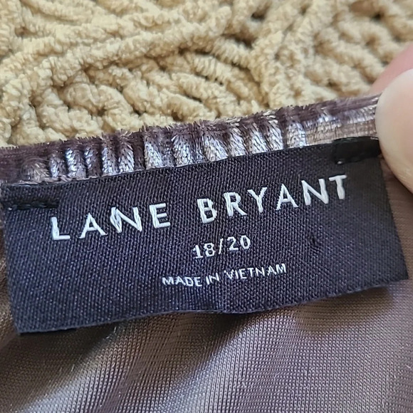 Lane Bryant Gunmetal Velour Top - Size 18/20 - Picture 5 of 7